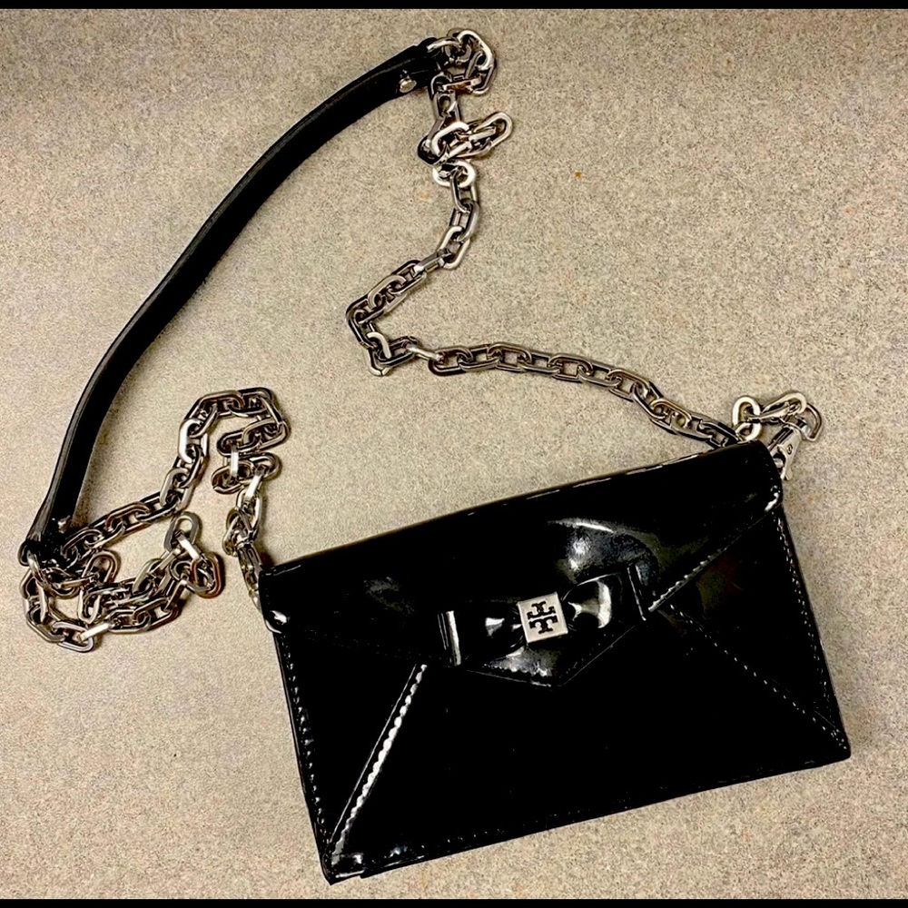 Tory Burch Patent Leather Cross Body Bow Bag